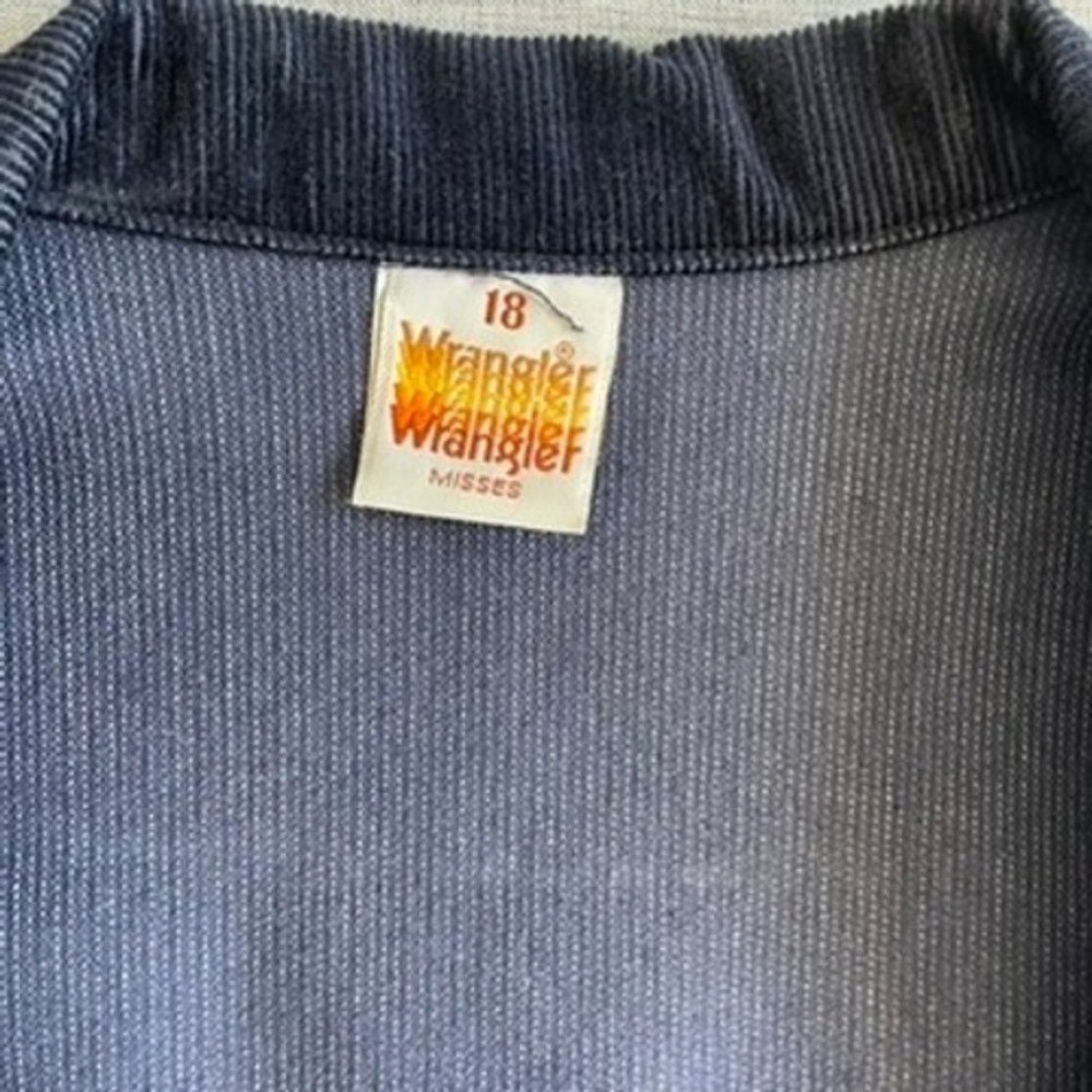 Vintage Wrangler Misses Blazer Size 18 Womens Corduroy Brown Buttons - Picture 5 of 12